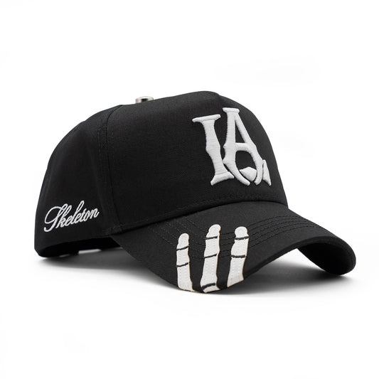 LA Skeleton Hat angled front view