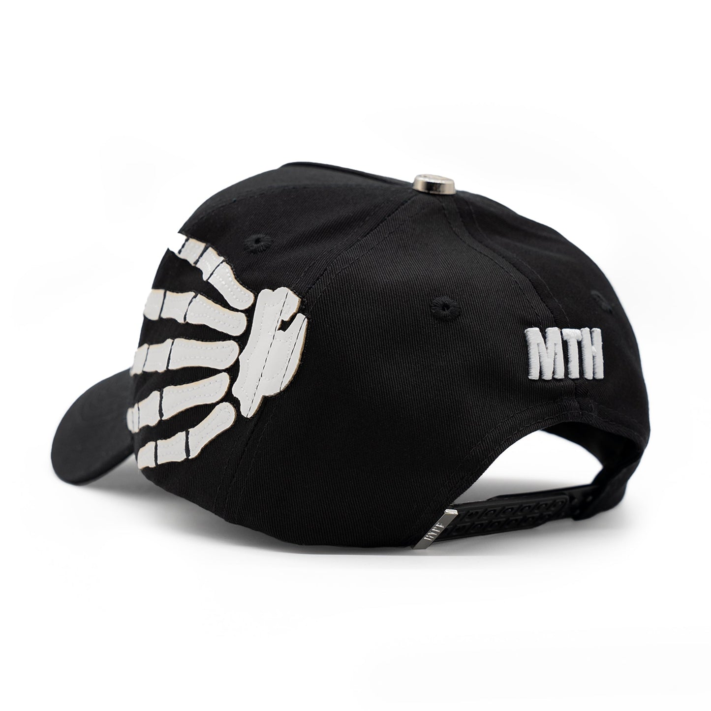 LA Skeleton Hat stitched leather bone detail