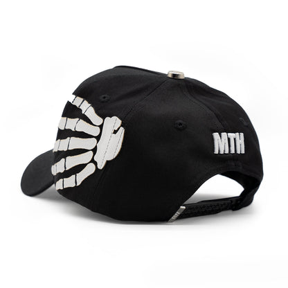 LA Skeleton Hat stitched leather bone detail