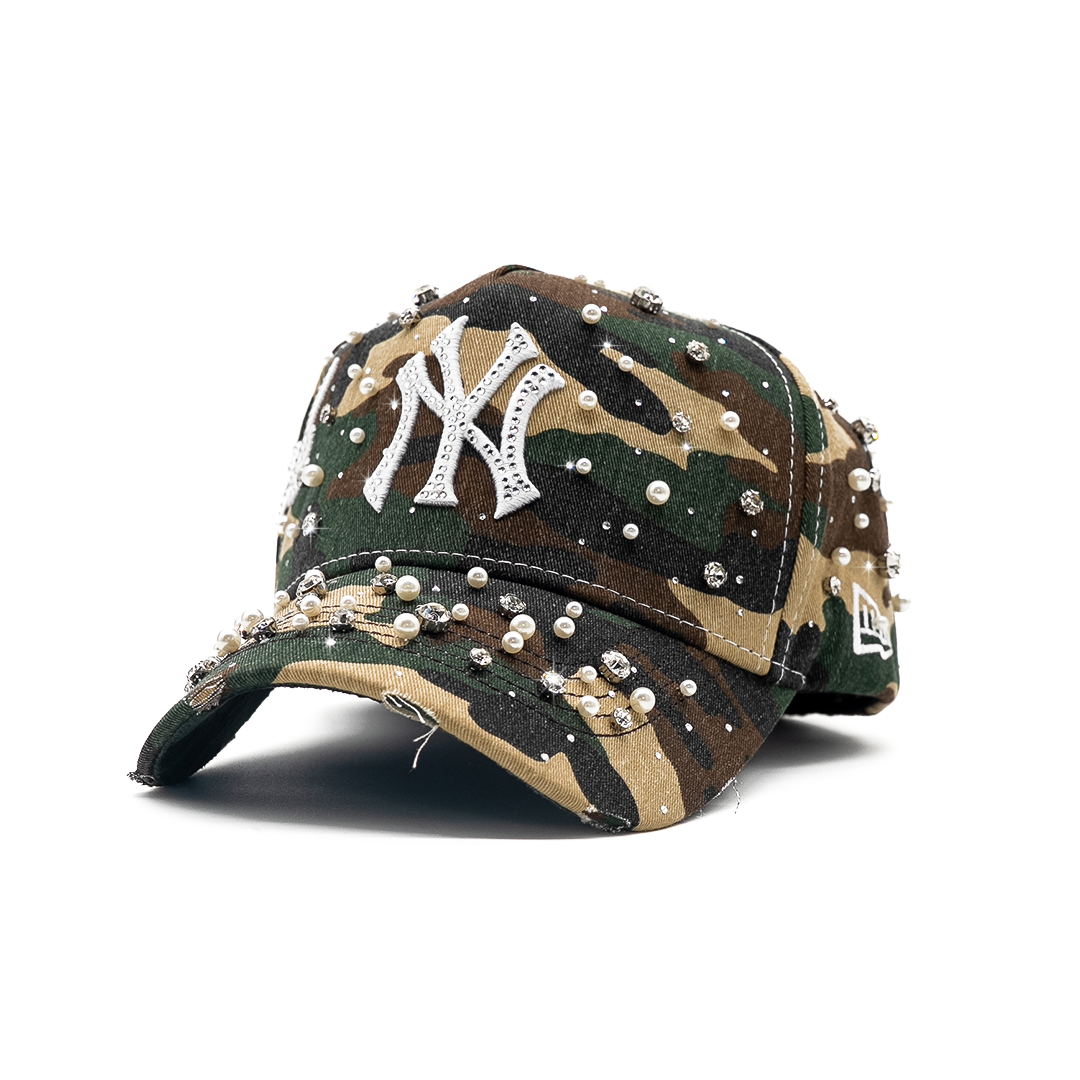 NY Militia Hat crown and rhinestone detail