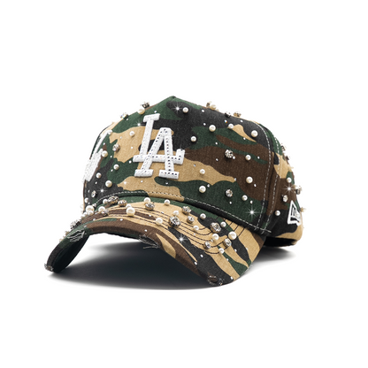 LA Militia Hat crown and rhinestone detail