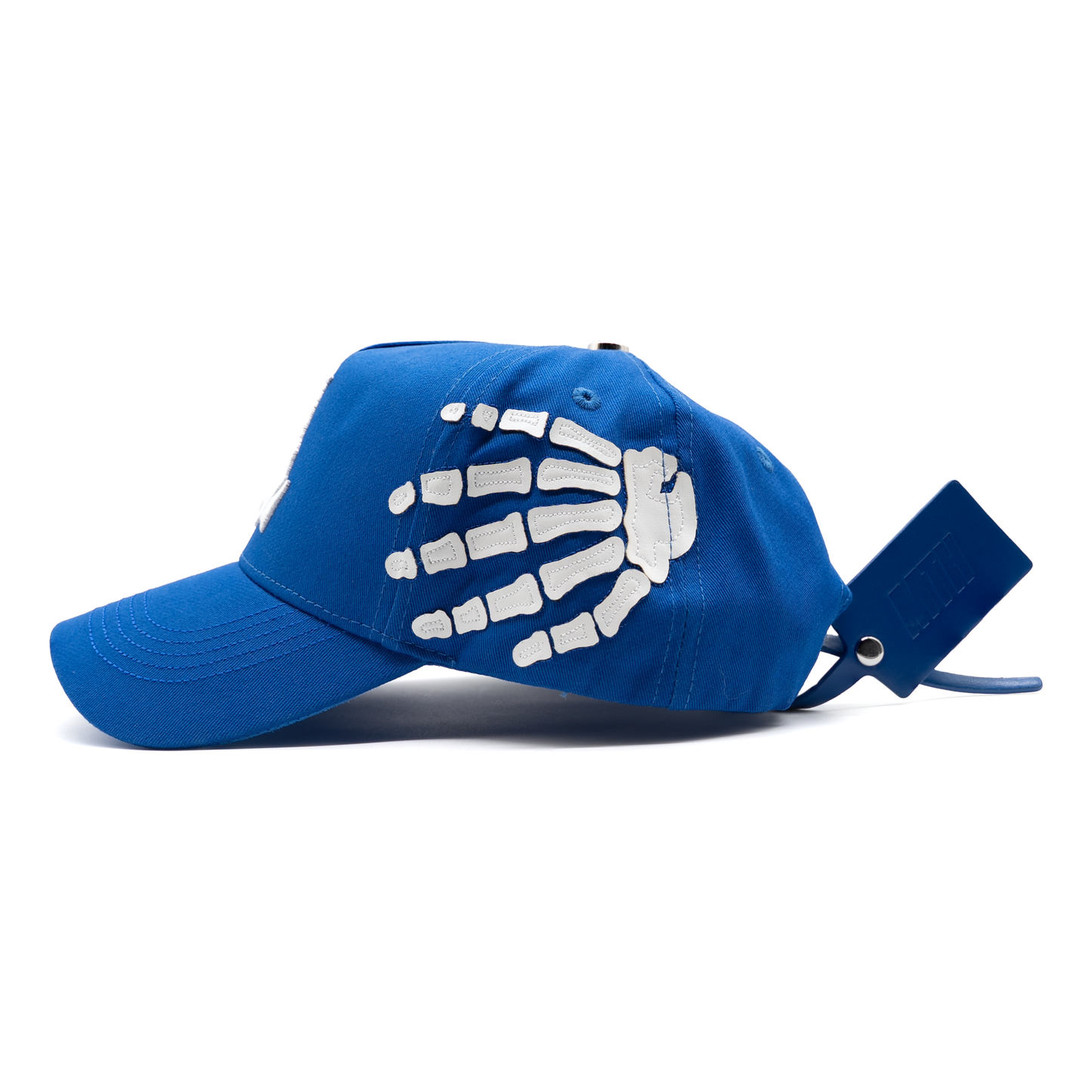 Blue LA Skeleton Hat left side view