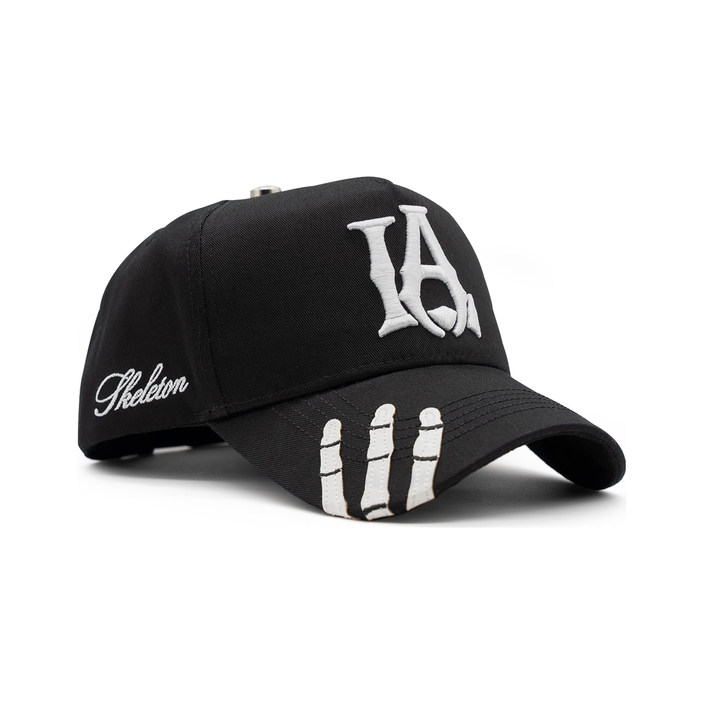 LA Skeleton Hat angled front view